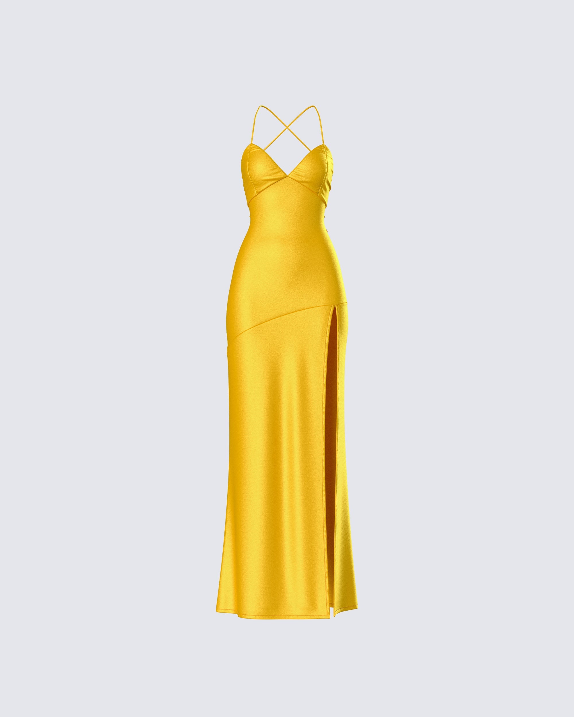 Women's orange maxi dress – FINESSE