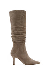 Amanza Stone Suedette Knee High Boots