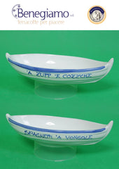 BARCA TERRACOTTA 40CM LINEA BLU "ZUPPA"