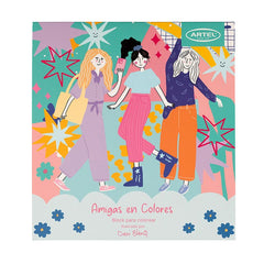 Block para colorear Amigas en Colores