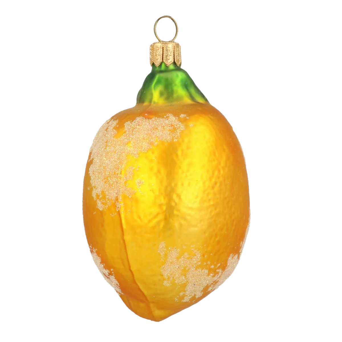 Frosted Amalfi Lemon Premium christmas glass ornament 2020-455