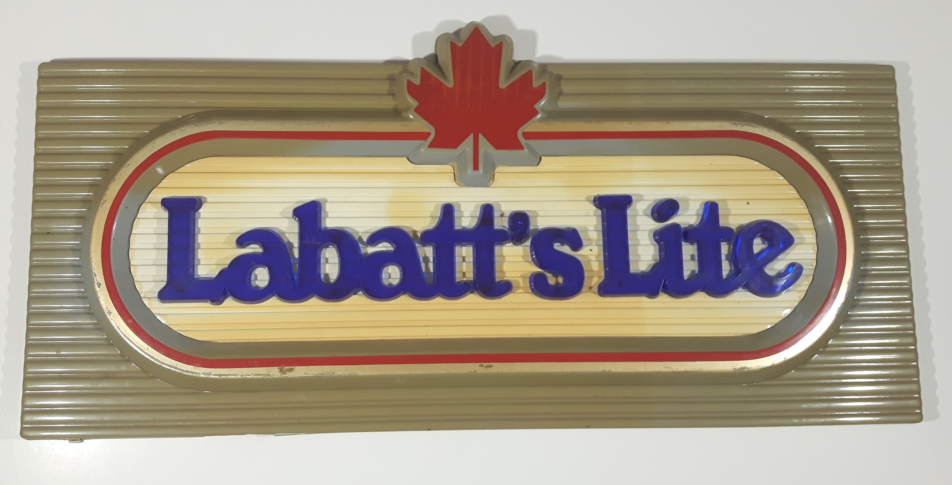 Rare Vintage Labatt's Lite Beer 10 1/4" x 22" Plastic Sign
