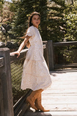 Midi dress in cream