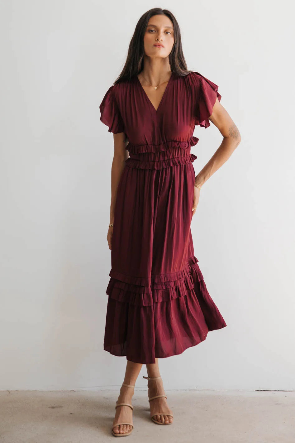 Ruffled  midi dress