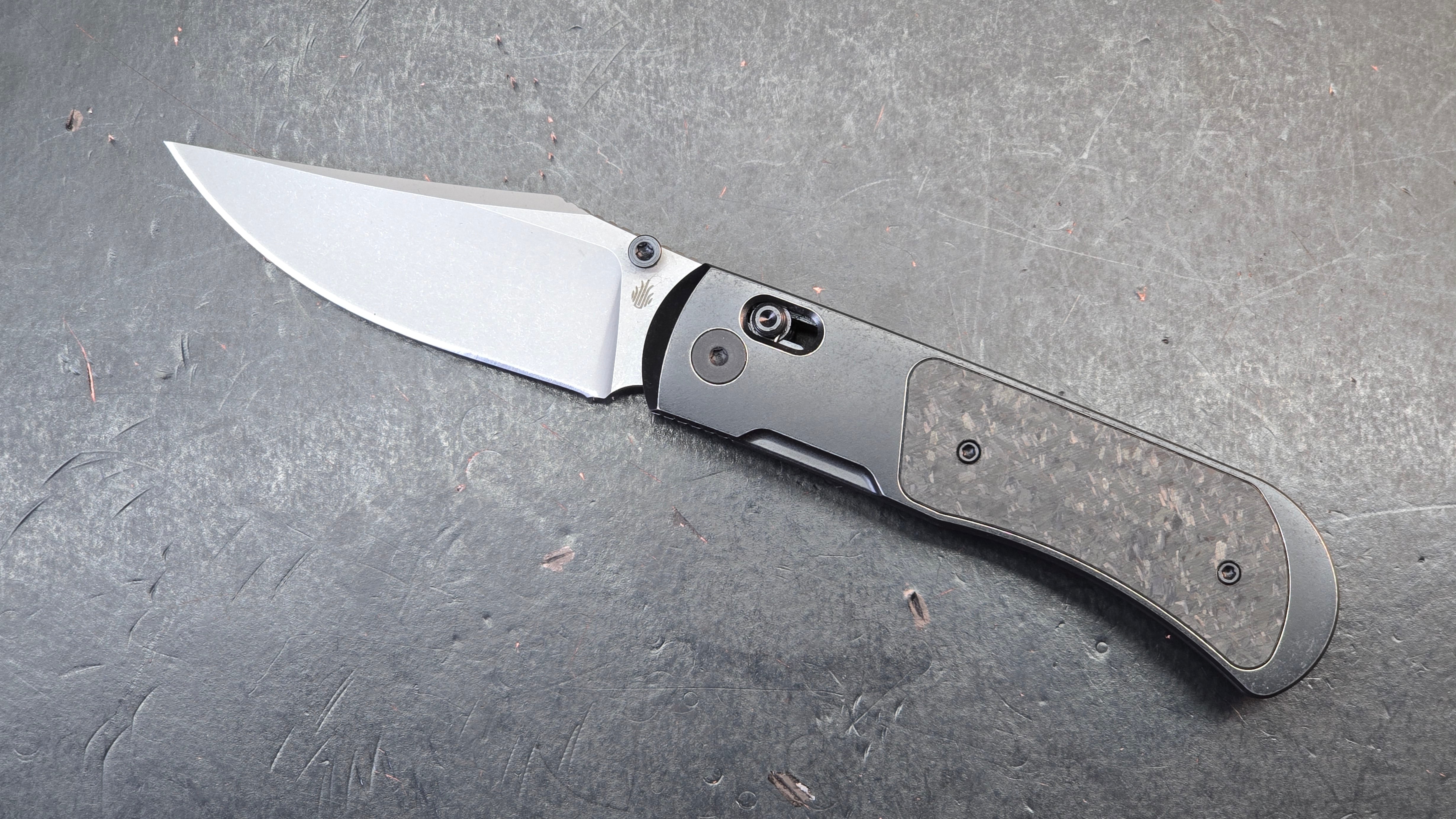 Kizer Tycho Folding Knife Titanium/Carbon Fiber Handle M390