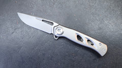 DREAMTECH D4260 Button Liner Lock Titanium Handle M390 Blade (DISCOUNT IN CART)