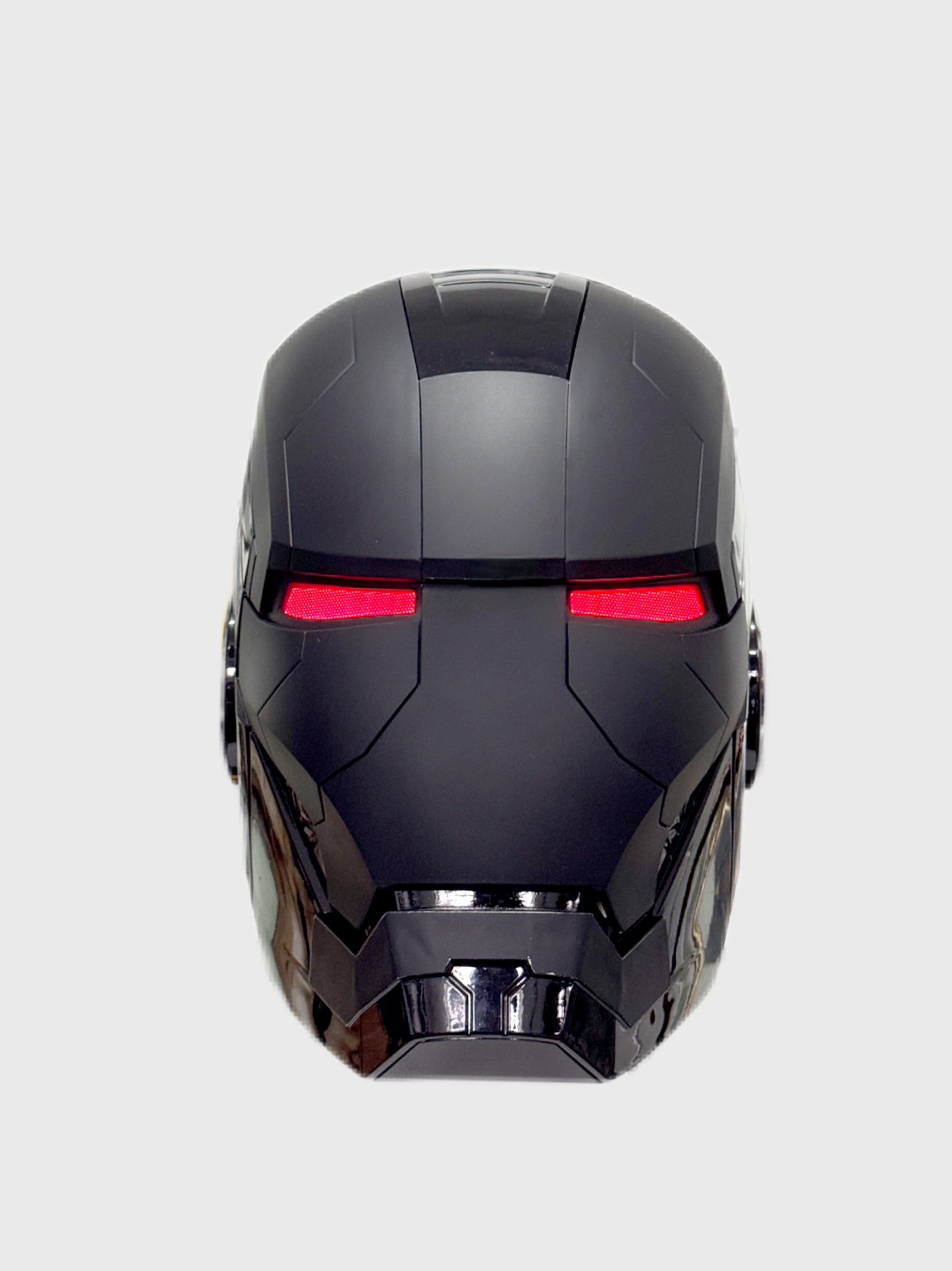black iron man helmet