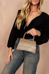 Carol Rose Gold Diamante Grab Bag