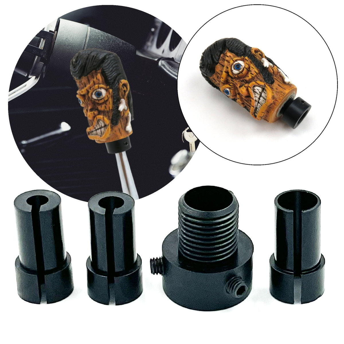 2022-Present Renault Renault Kwid E-Tech Shift Knob Adapter with Set Screws For Thread-less Shift Arm M16 x 1.5