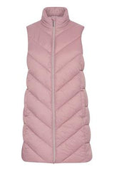 20615219 Long Padded Casual Gilet Beige