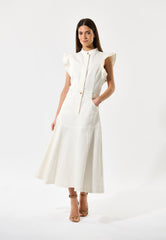 White Denim Dress