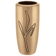 Vaso portafiori per cimitero 20cm - In bronzo, con interno rimovibile - Da parete 2200/P