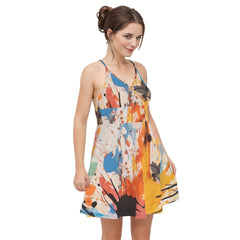 All-Over Print Women‘s Cross Cami Dress