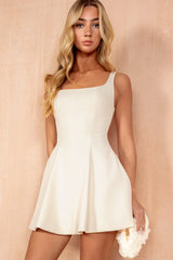 Madelyn Cream Skater Mini Dress