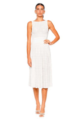 VALENTI Isabella White Sleeveless Midi Dress