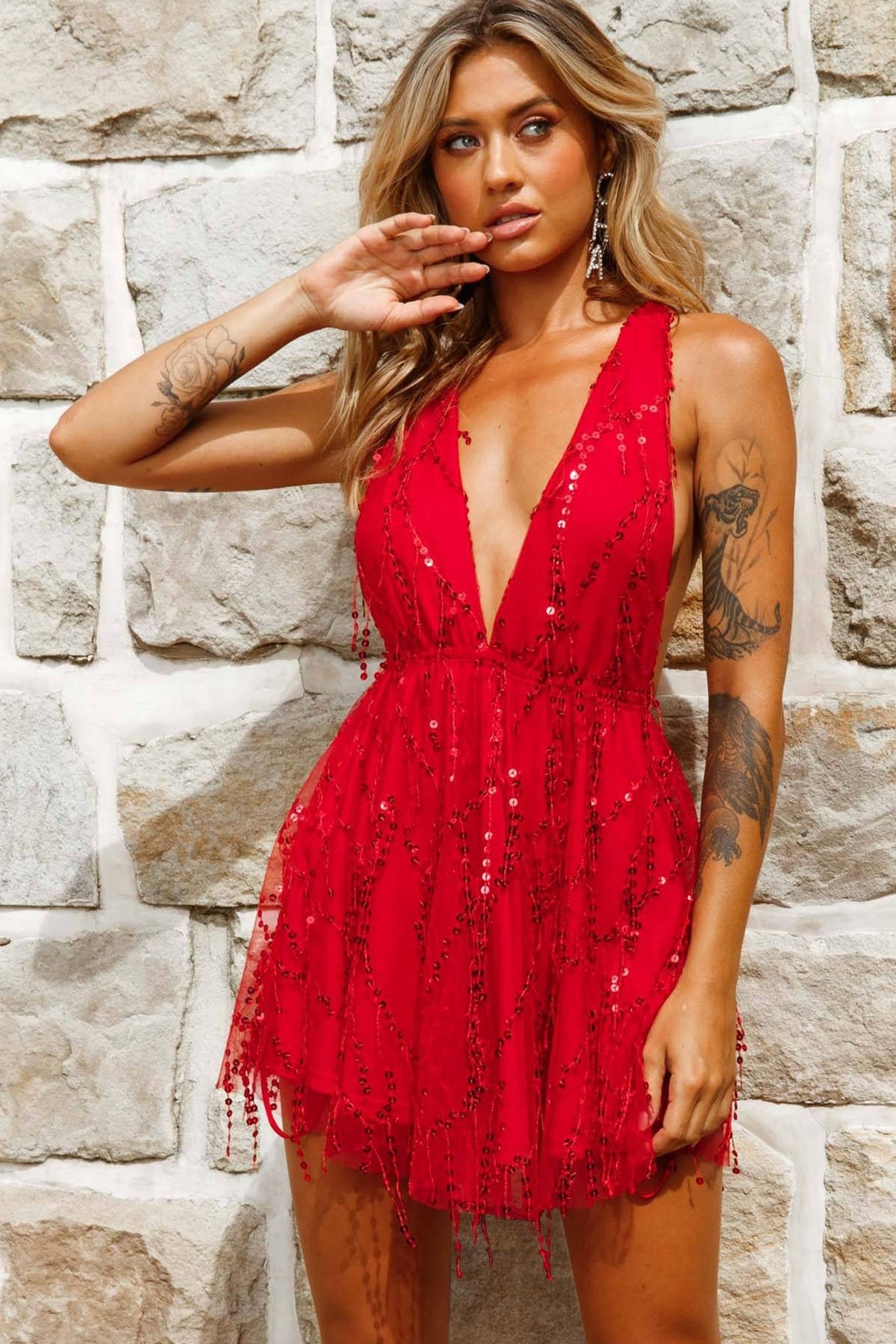 Ariana Sequin Mini Party Dress by Selfie Leslie