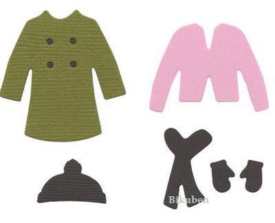Quickutz: Paper Doll Winter Outfits   4pk 2 x2-0002