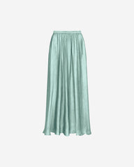 Jupe longue en satin vert clair, luxueuse et élégante - Jupes & shorts Mes Demoiselles