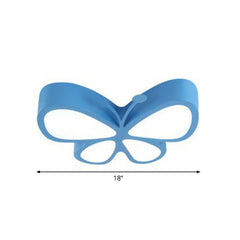 Butterfly LED Flush Mount Light Cartoon Metal Flushmount Ceiling Lamp for Nursery