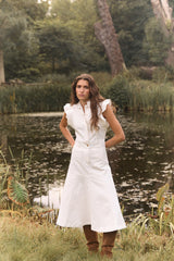 White Denim Dress