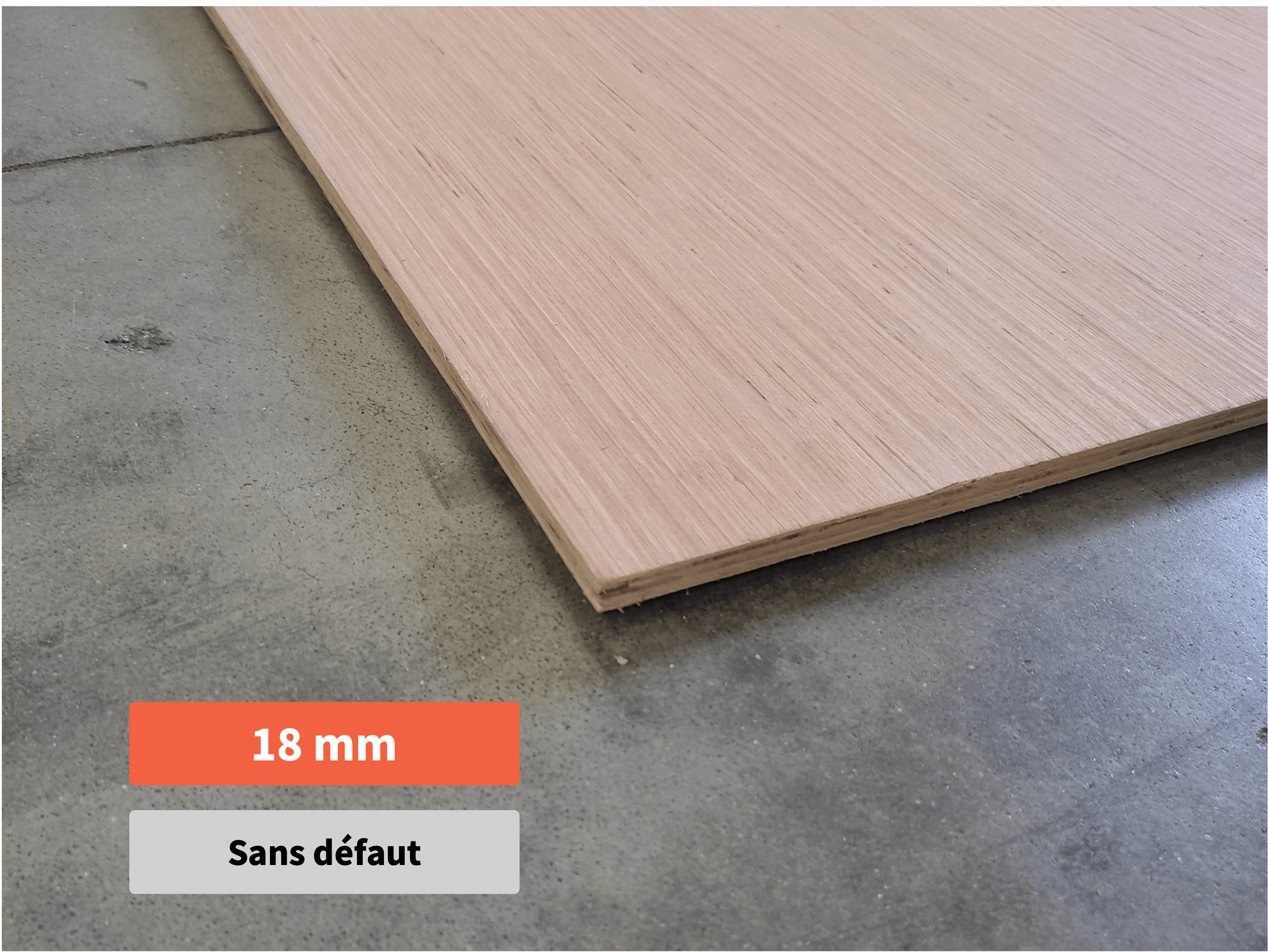 Contreplaqué Peuplier  -  Contreplaqué peuplier Rouge 18 mm Foxy Ply ISB (sans défaut)