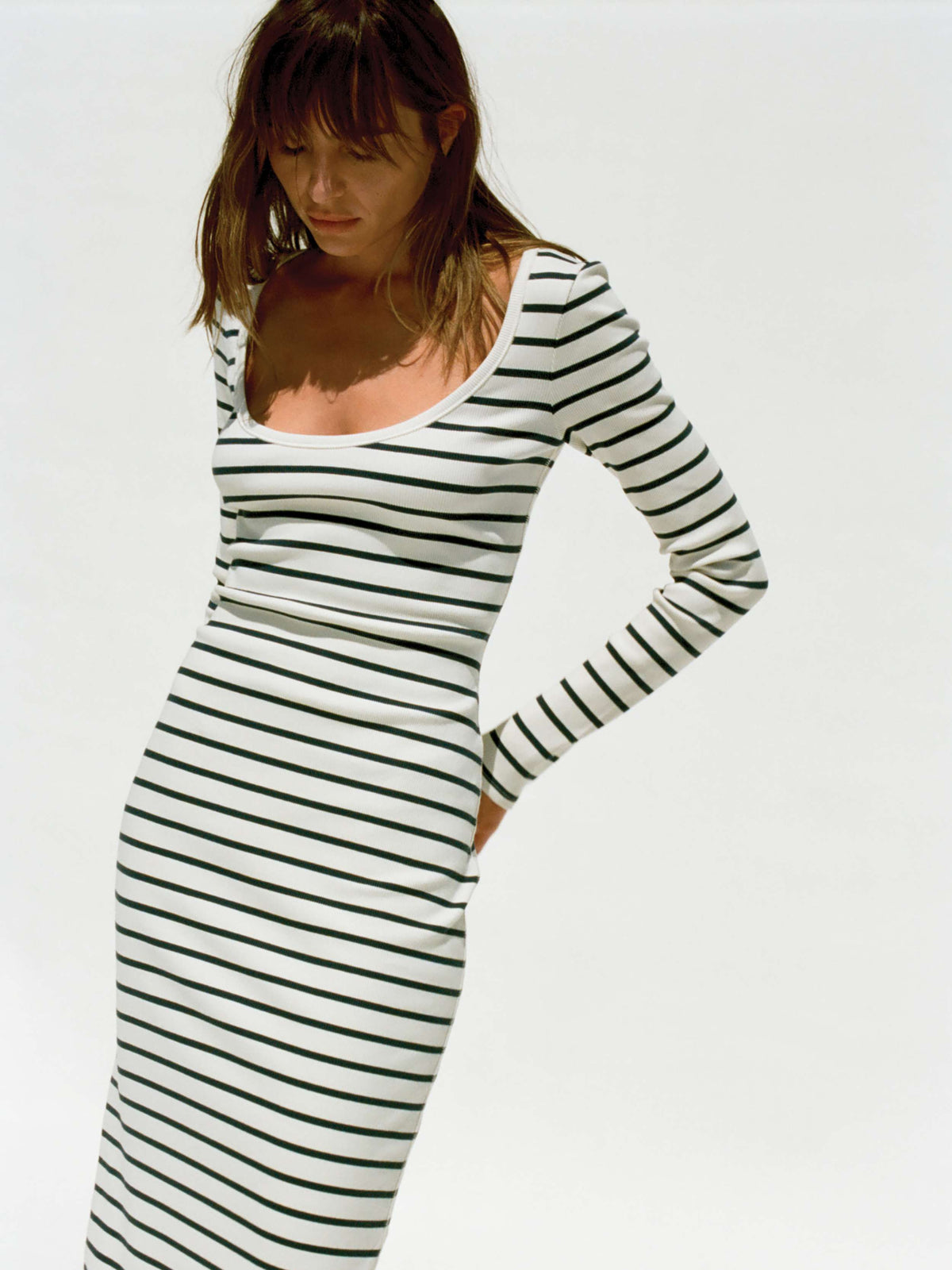 | Surfside Rib Maxi Dress - Salt Air Stripe | Faherty Brand