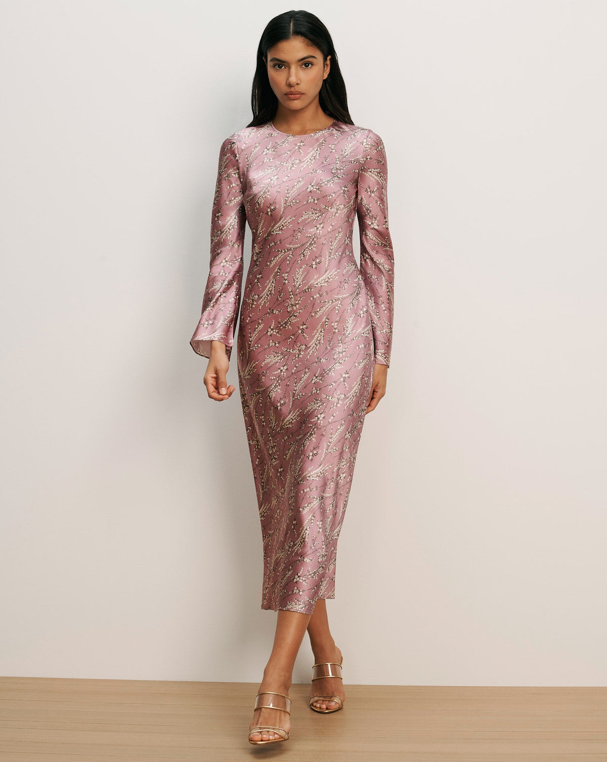 Veronica Beard Gemma Silk-Blend Midi Dress - Orchid Haze