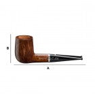 Pfeife Caminetto Vintage Marrone Billard Shape 1