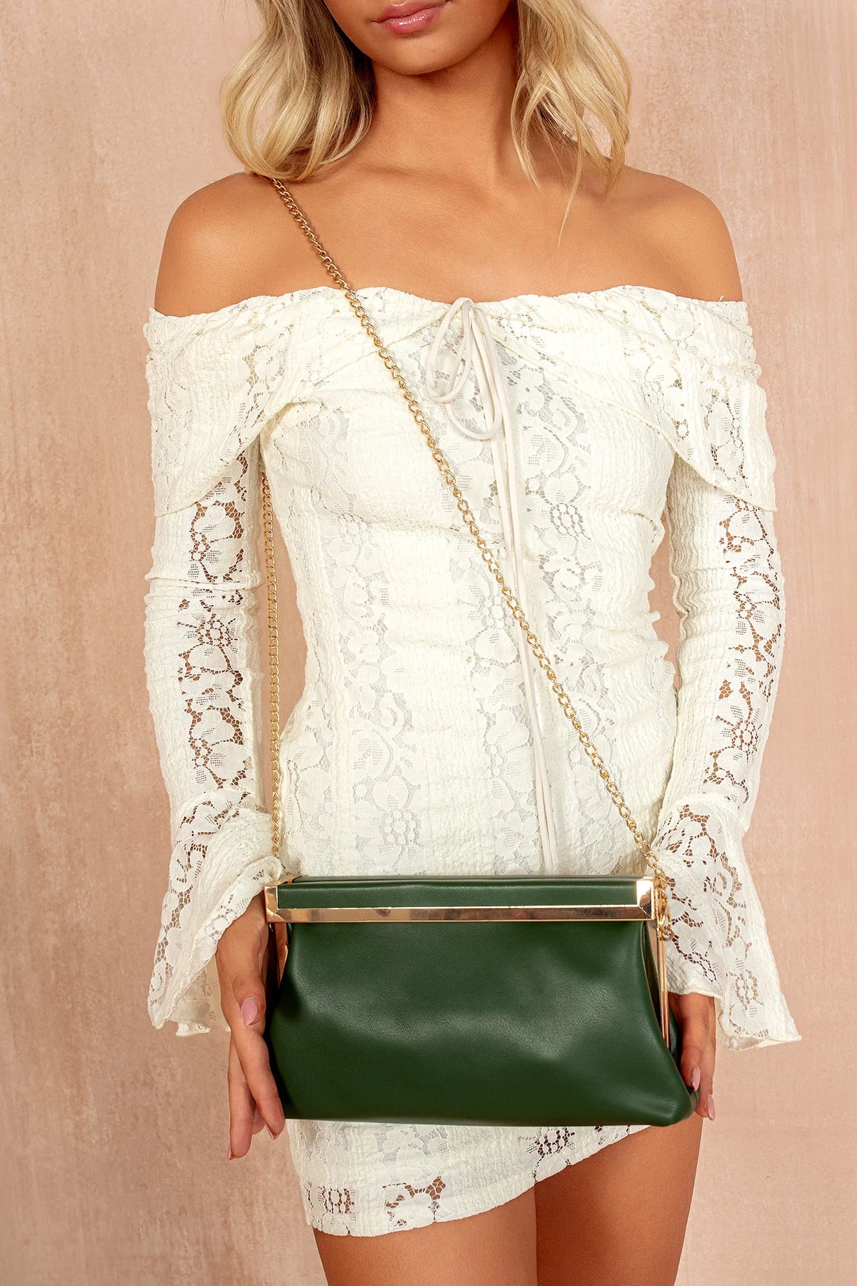 Camryn Olive Green Detachable Chain Bag
