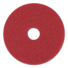 Boardwalk Buffing Floor Pads, 13" Diameter, Red, 5/Carton - BWK4013RED