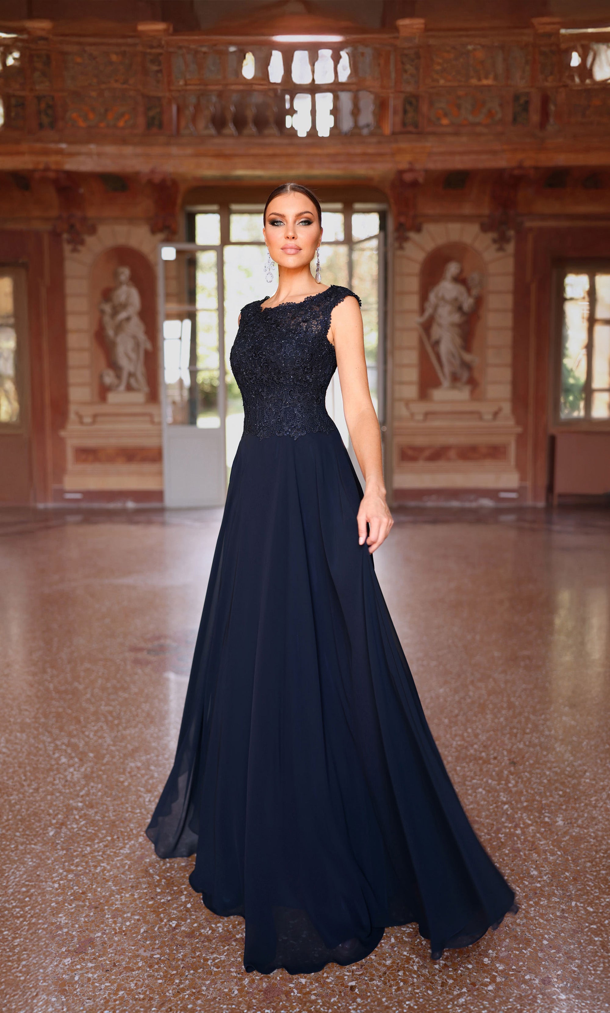 ALYCE Paris 27504 Special Occasion Illusion Neckline Chic A Line Dress