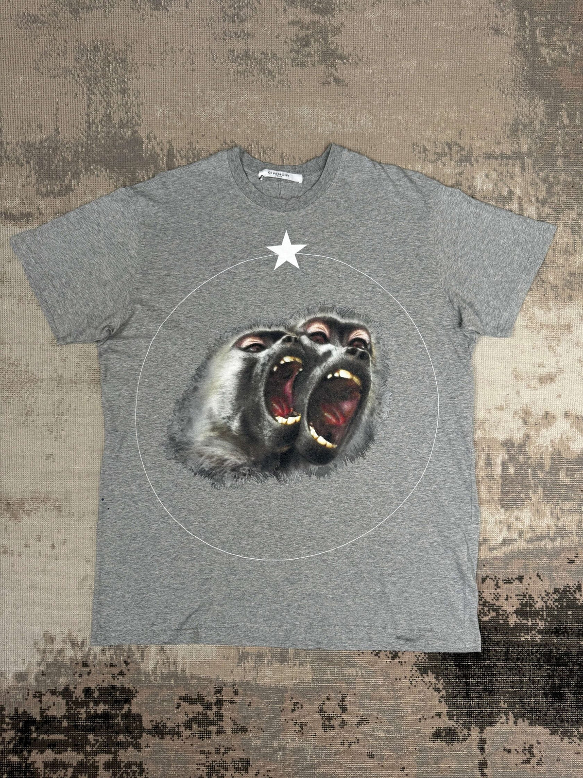 Givenchy Monkey Brothers Colombian Fit T-Shirt - Grey Givenchy
