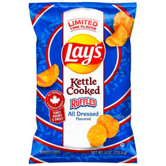 LAY'S KETTLE COOKED RUFFLES ALL DRESSED / 8 OZ