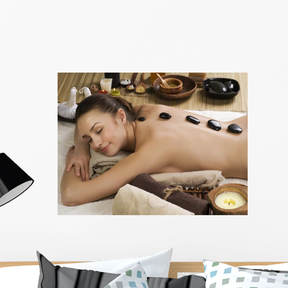 Spa. Stone massage. Dayspa Wall Mural