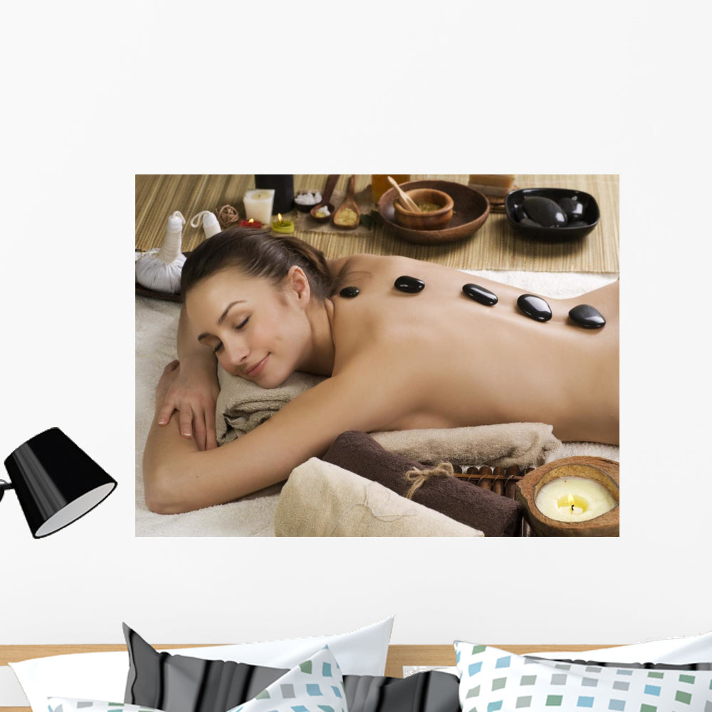 Spa. Stone massage. Dayspa Wall Mural