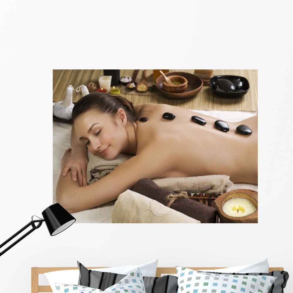 Spa. Stone massage. Dayspa Wall Mural
