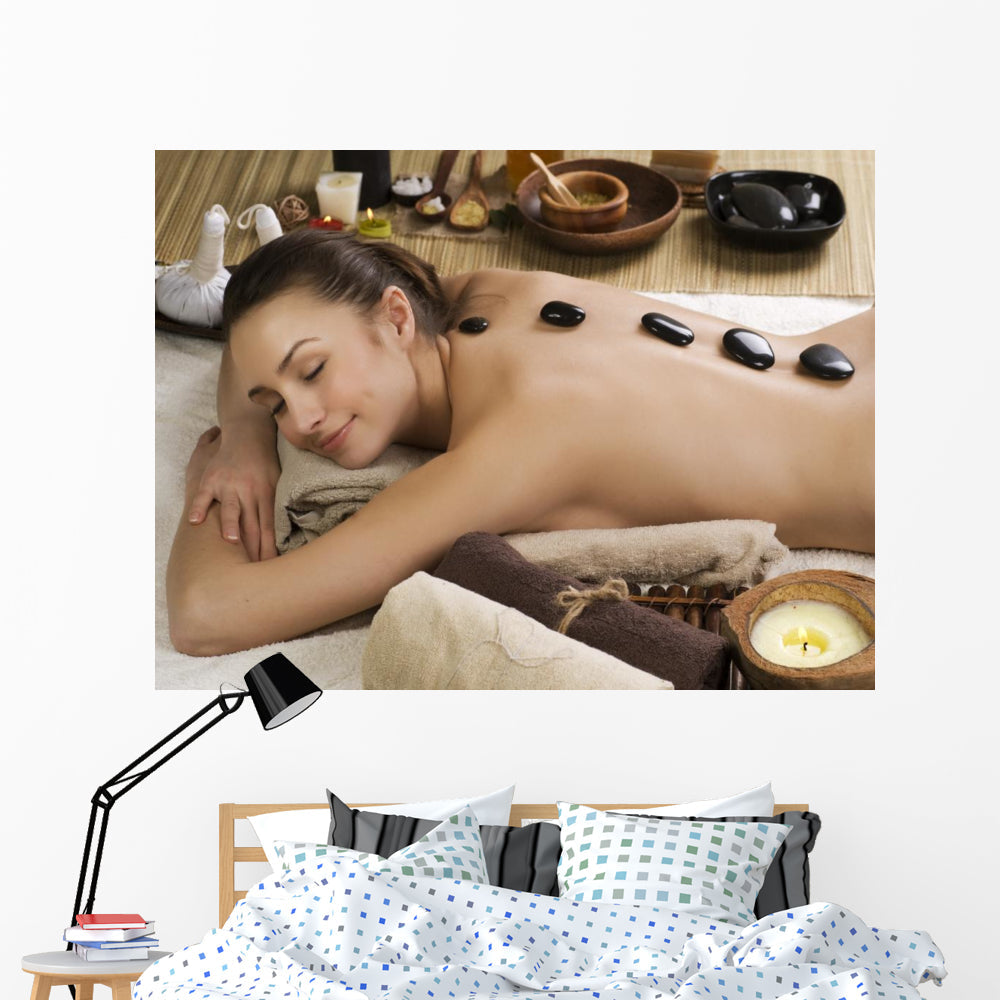 Spa. Stone massage. Dayspa Wall Mural
