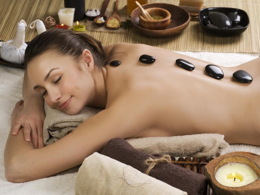 Spa. Stone massage. Dayspa Wall Mural