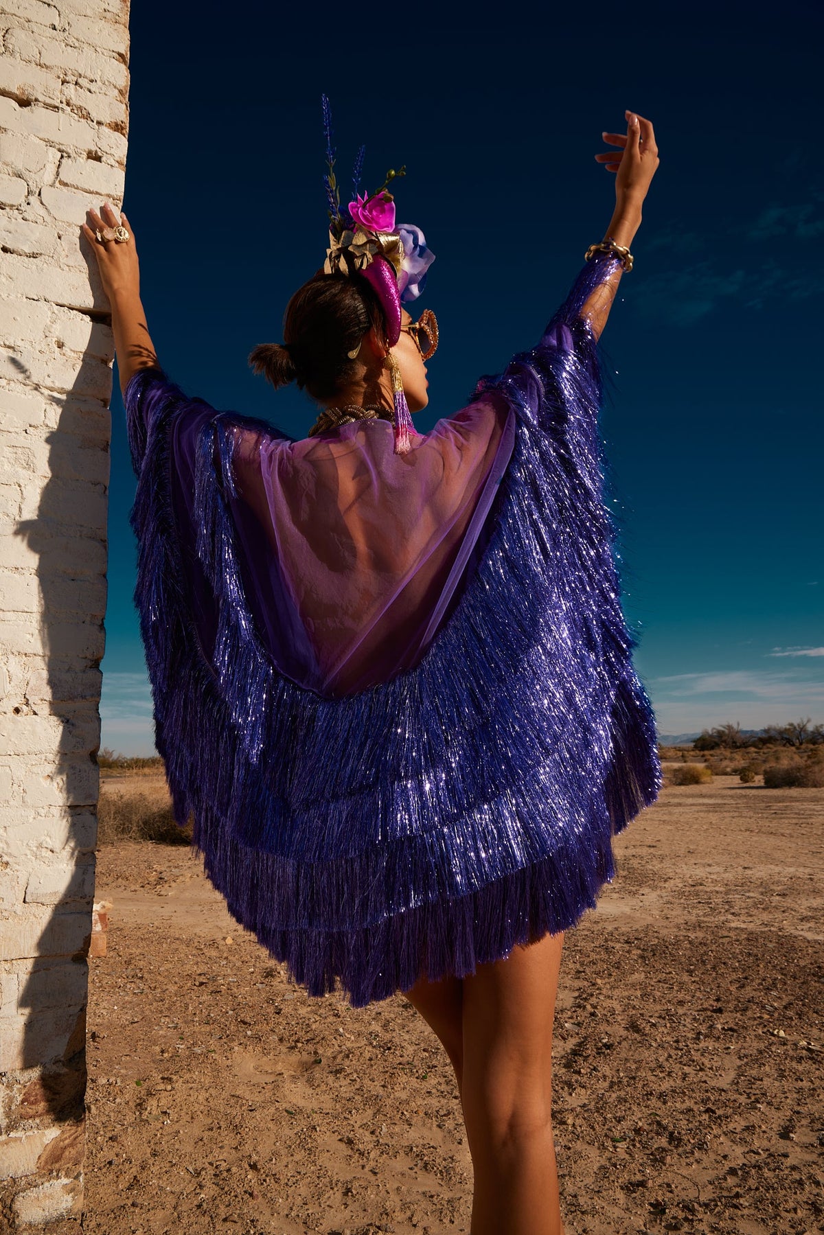 Last Chance Luxe Backless Violet Chacha Dress