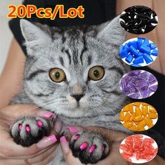 Colorful Soft Plastic Cat Nail Caps (PACK OF 20)