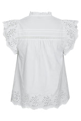 Kyoti Embroidery Top | White | Bluse fra Neo Noir