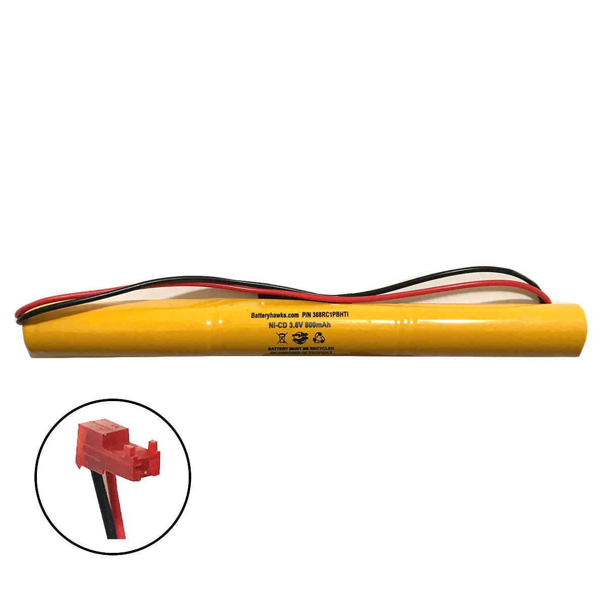 3.6v 800mAh Ni-CD Battery Pack Replacement for Emergency / Exit Light