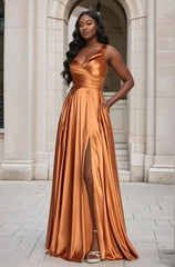 TAMARA Satin A Line Prom & Formal Dress in Australia | One Honey Boutique