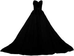 Kivary® Sweetheart Black Tulle Gold Lace Corset Ball Gown Gothic Prom Wedding Dresses