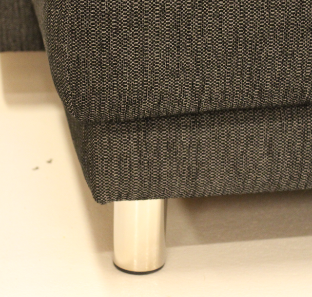 Sofaben Ø60x100 mm incl. beslag, blank chrom