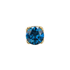 Ocean Blue Diamond Round - Threadless