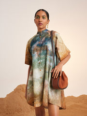 Summer Dress A-Line-Underwater-Cotton Satin Ss26-Alined-Unw-Cord - Shop Cult Modern