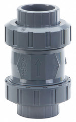 Georg Fischer Check Valve, 1/2 in, Single, Inline Spring, CPVC, EPDM, Socket/Threaded x Socket/Threaded - 163562102