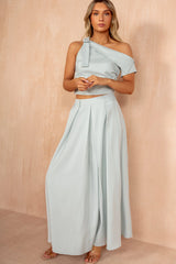 Meara Duck Egg Off The Shoulder Top