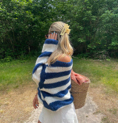 Anna Olympia striktrøje - Navy